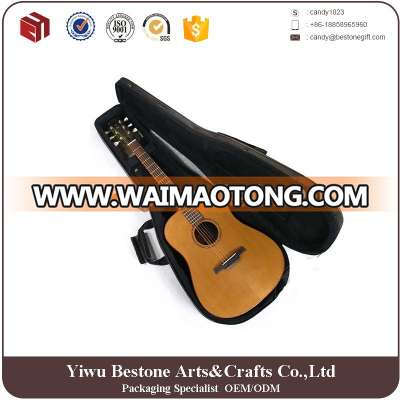 High quality customized black glossy crocodile leather bam classical hard guitar case